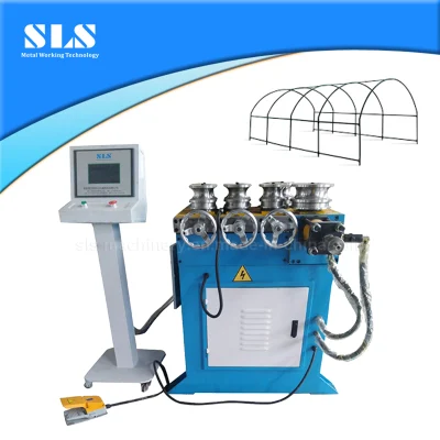 Outdoors Greenhouses Stent, Metal Steel / Galvanized Round / Square Profile Tube, Electric Hydraulic Large Radian Bend Pipe Rolling, CNC 7 Roller Bending Bender