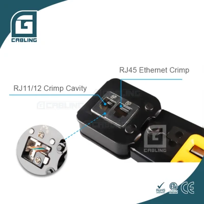  Gcabling 8p8c Pass Through Connector Cable Sleeve Cable Ferrules Cable Lugs RJ45 Crimping Network Tool