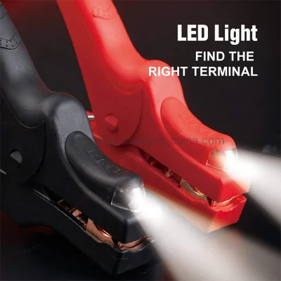 Auto Emergency Tool 12 Feet Car Plastic Clamps Battery Jumper Cables with LED Light