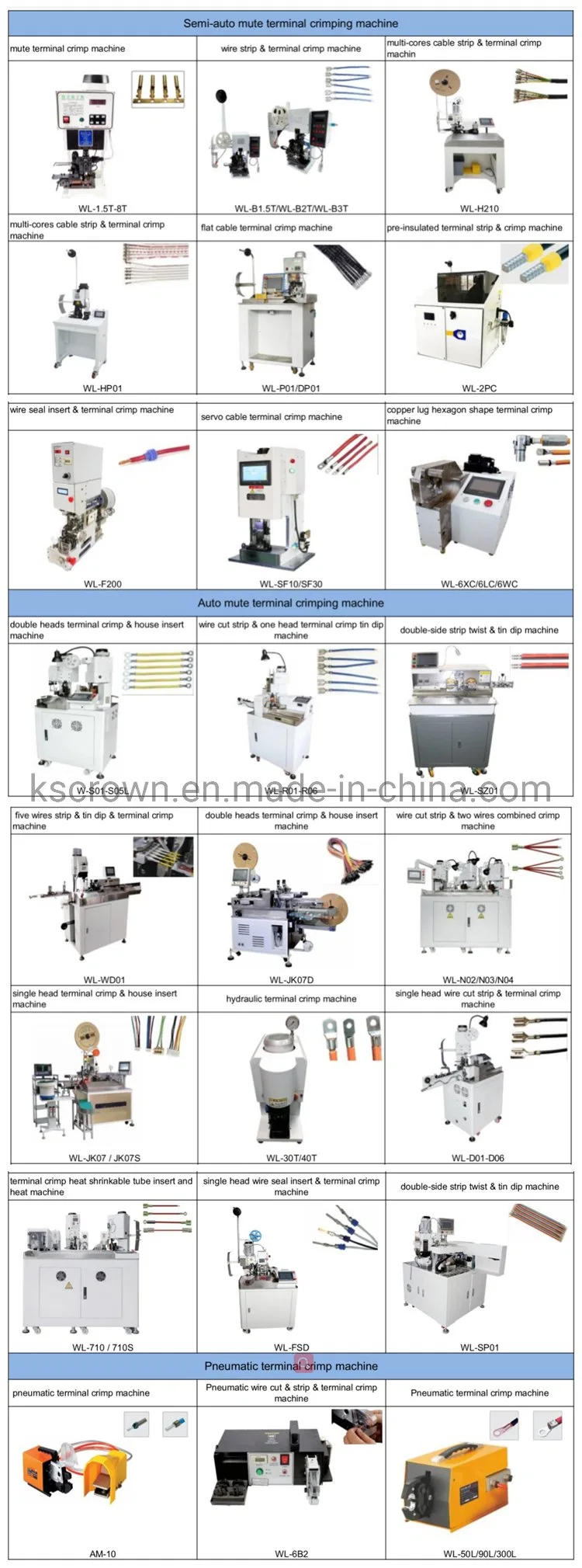 Battery Post Terminal Crimping Machine Battery Cable Ring Terminal,Spade/Hook/Quick-Disconnect Terminal/Bullet/Butt Terminals and Flagged Termianl Crimp Machine