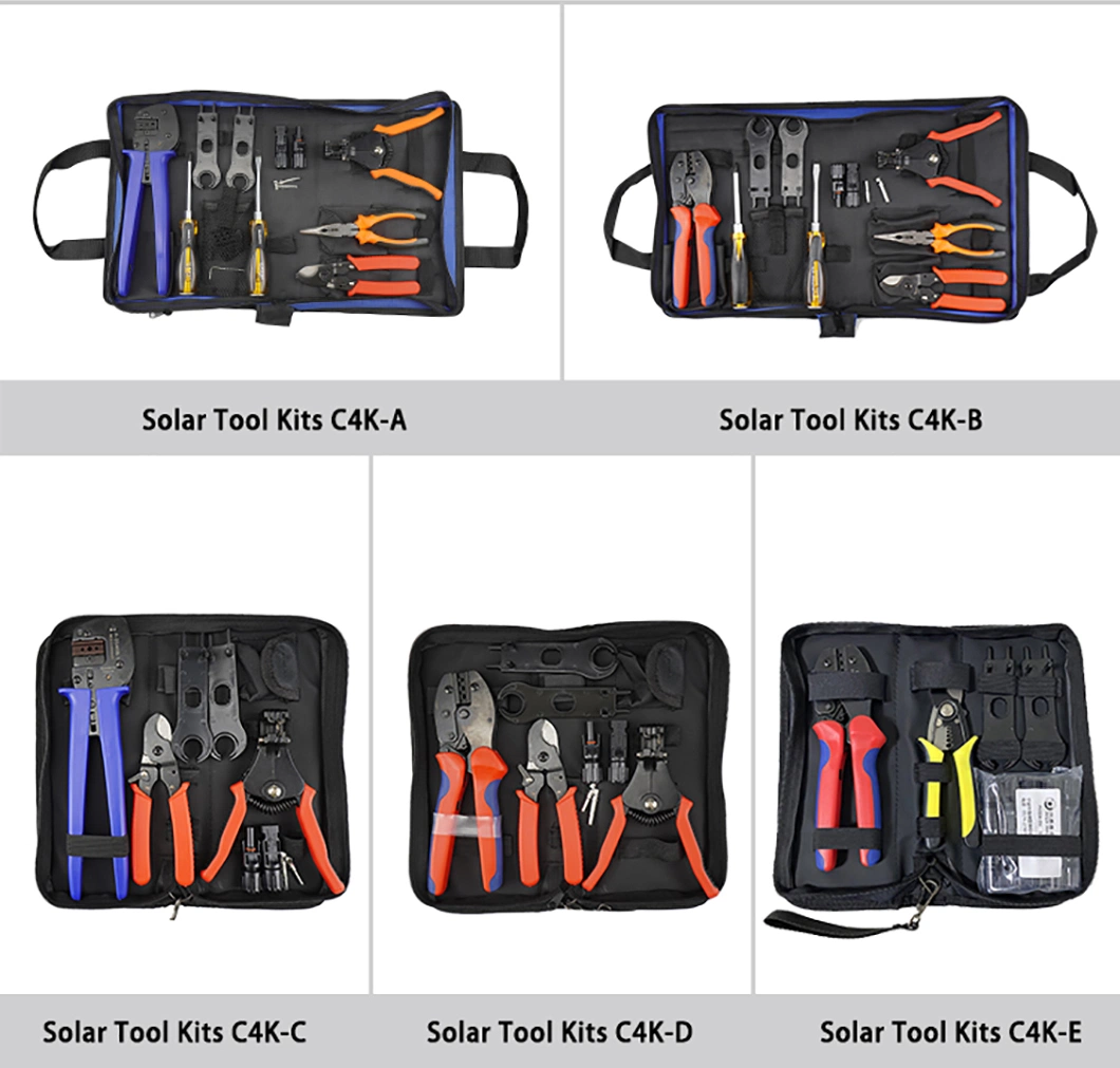 High Quality PV Solar Panel Crimping Tool Kit C4K-C Assembly Tools for Solar Cable