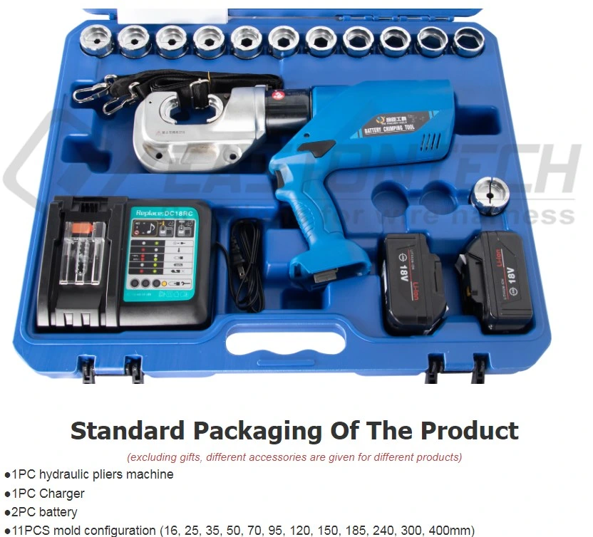 Eastontech Microcomputer Control System Hydraulic Cable Terminate Crimper for Crimping 16~400 mm2 Cu/Al Conducting