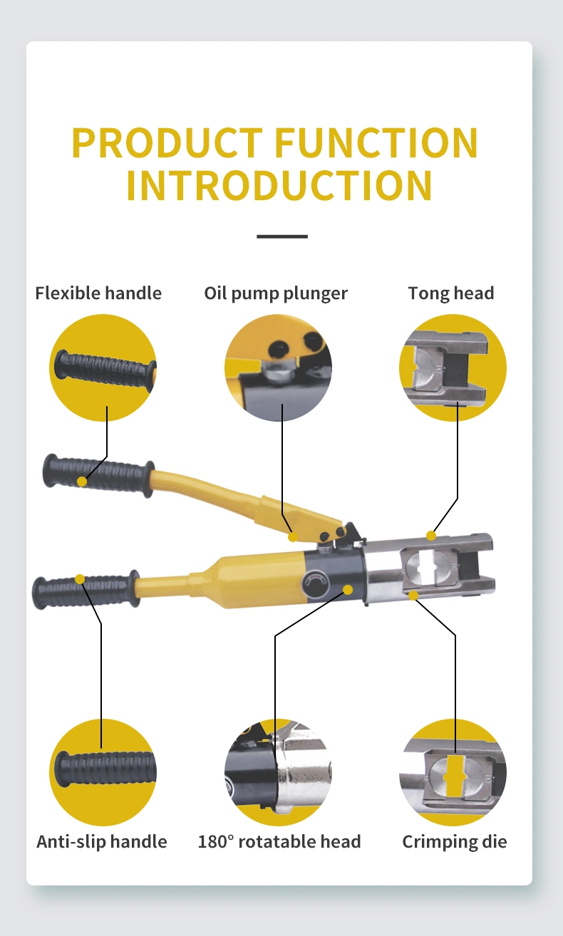 Hydraulic Copper and Aluminum Lug Crimping Tool (ZHO-300)