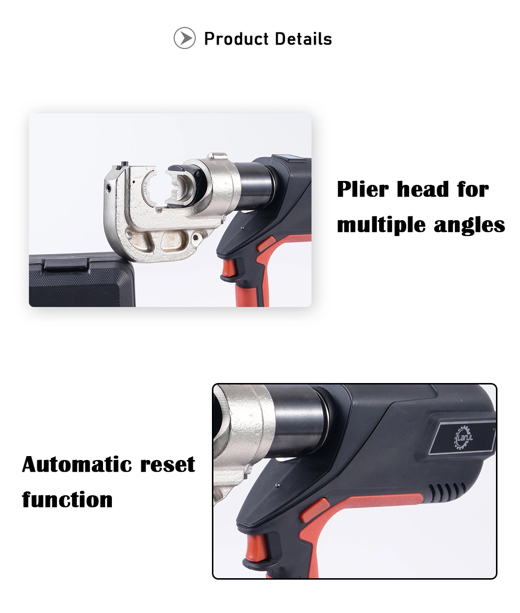 Electric Hydraulic Cable Crimping Pliers Lithium Battery Power Tools Dlq-300