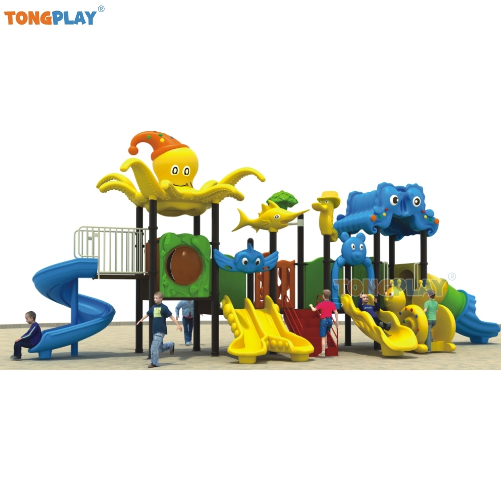 Large Commercial Kids Climbing Play Set Outdoor Equipment Playground Children Plastic Slide