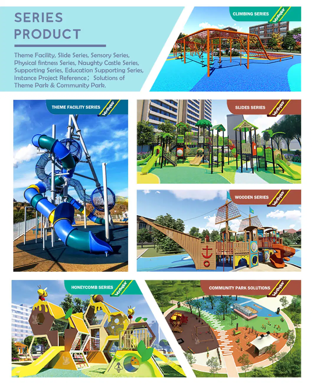 GS TUV Standard Plastic Toy Indoor Kids Outdoor Amusement Park Swimming Pool Playsets Children Water Park Slide Games Playground Equipment