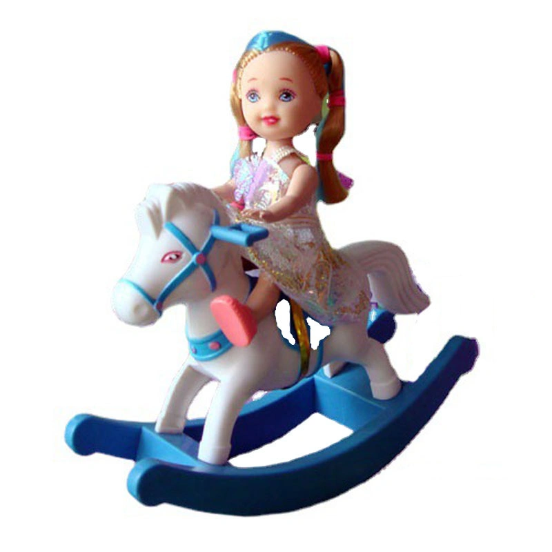 Plastic Toys Kids Gift Rocking Horse for Barbie Dolls