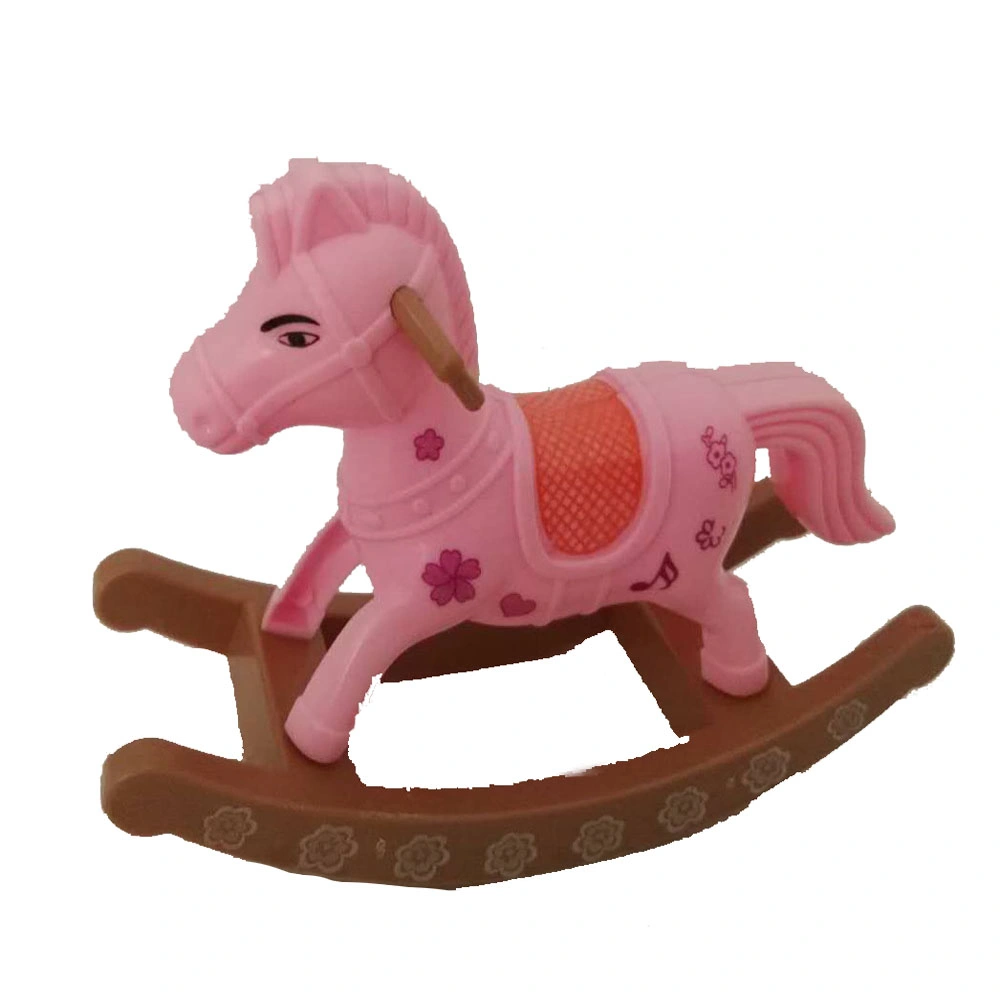 Plastic Toy Doll Accessory Rocking Horse Toy for Mini Doll