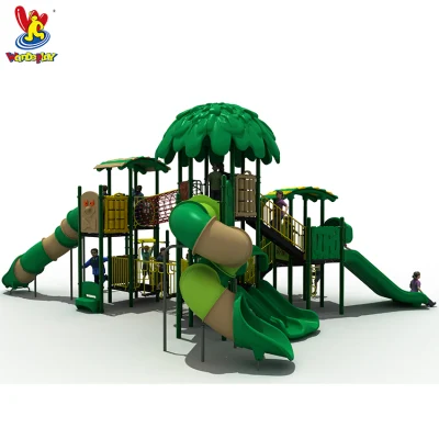 GS TUV Estándar Parque de Atracciones Original Juegos de Bosque Interior para Niños Juguete Casa de Juego Sistema Parque Acuático Tobogán de Plástico Juegos Equipamiento de Parque Infantil al Aire Libre