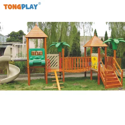  Juego de madera al aire libre Playhouse Slide Amusement Equipment para niños Juego