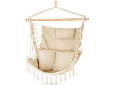 Amazon caliente vendedor Hammock silla Jardín Swing con almohadas suaves