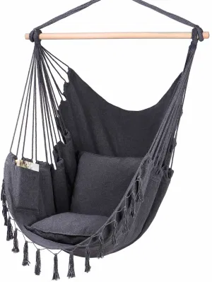 Amazon caliente vendedor Hammock silla Jardín Swing con almohadas suaves