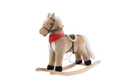 Comercio al por mayor Niño Mecedora Caballito de Troya caballo de madera los muñecos de peluche Caballito peluches