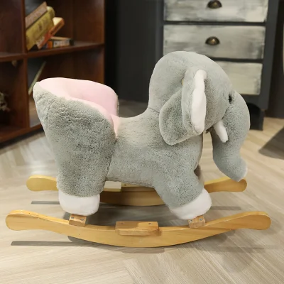  El Elefante de madera silla mecedora juguete educativo para niños