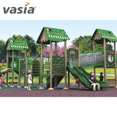 Equipos de patio al aire libre niños juegos de suave plástico madera equipos de juego