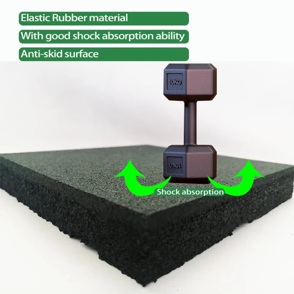 Wholesale 25mm Thickness Rubber Playground Flooring Sheet Rubber Gym Floor Mats Safe Protection