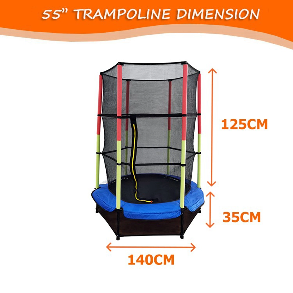 Funjump Multi Color Portable 55inch Hexagonal Mini Kids Trampoline