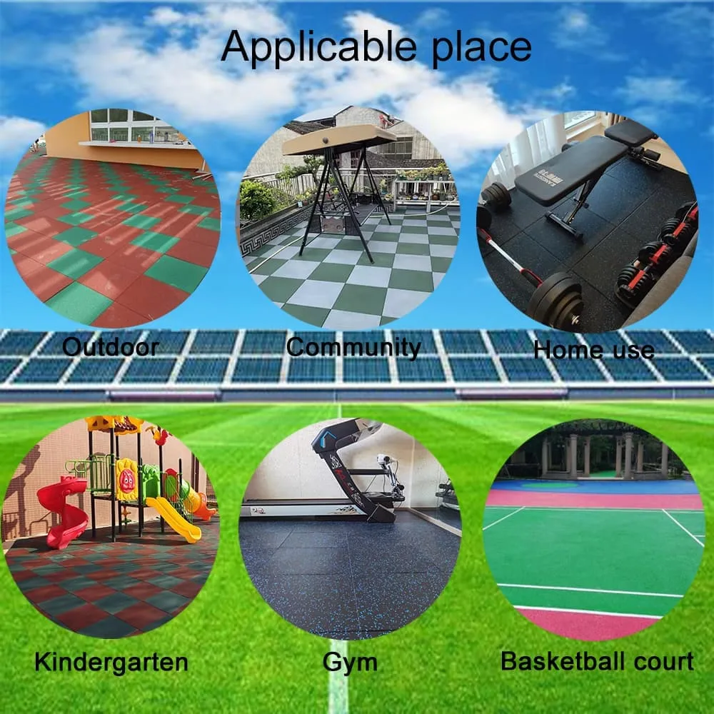 Good Material Rubber Floor Tiles Rubber Flooring Mats for Gym Sports Activity Room Kindergarten Playground