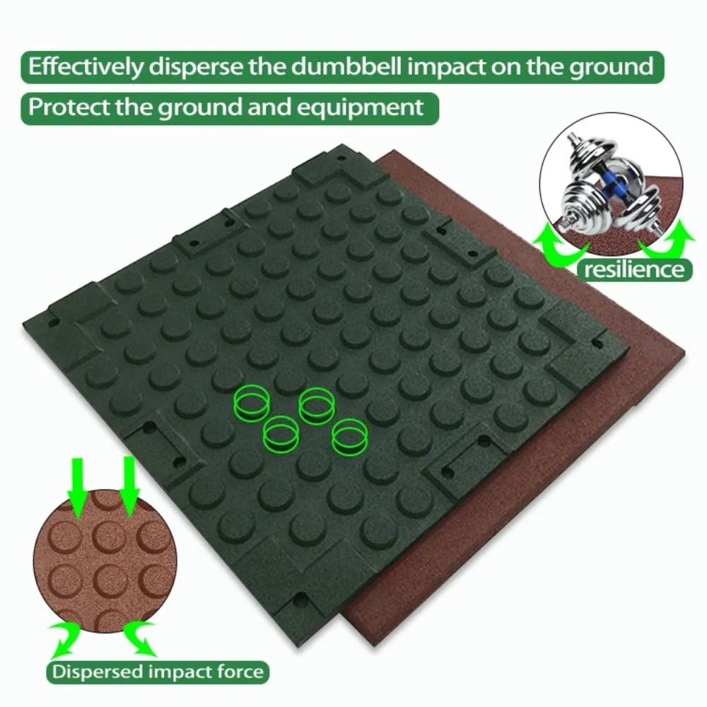 Wholesale 25mm Thickness Rubber Playground Flooring Sheet Rubber Gym Floor Mats Safe Protection