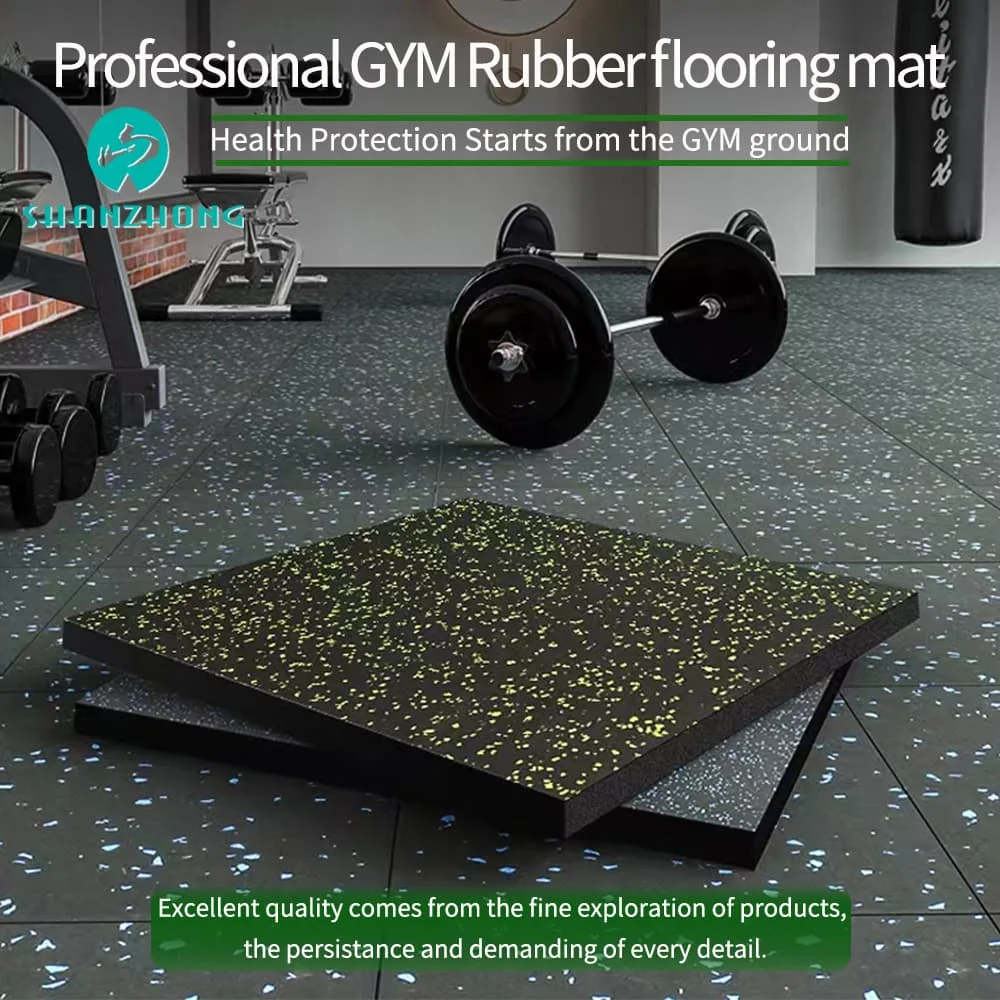 High Quality Floor Shock Resistant Noise Insulation Gym Rubber Floor Tiles Rubber Mat for Playground