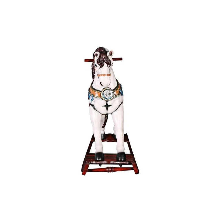 Resin Craft Victorian Carousel Pony Rocking Horse Statue Hone Decoration