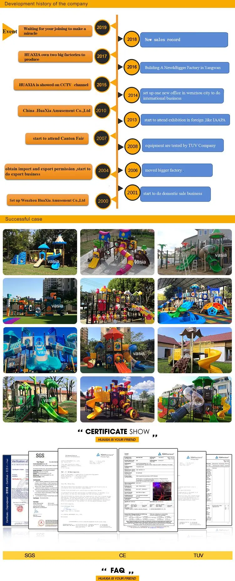 New Design Plastic Outdoor Playground Slide for Kids Play