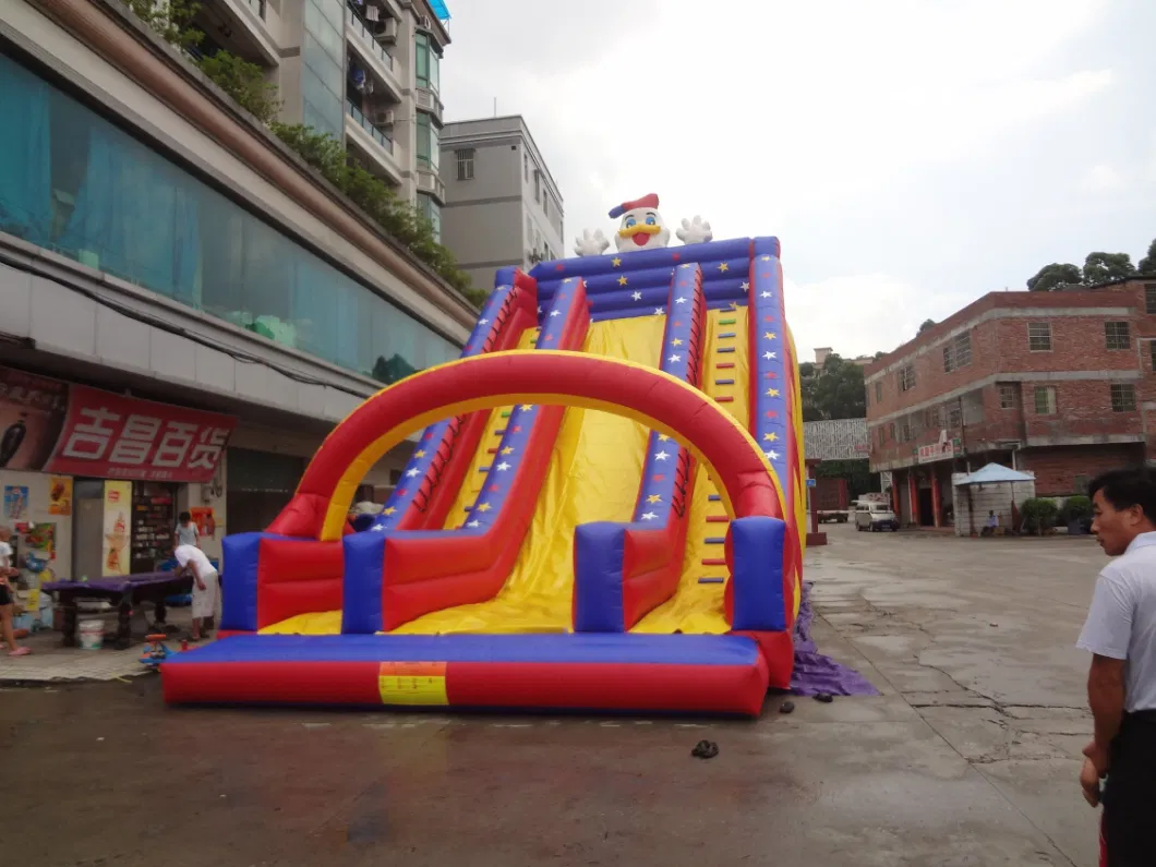 2023 New Cheap Kids Inflatable Duck Big Slide for Outdoor Funny Playing