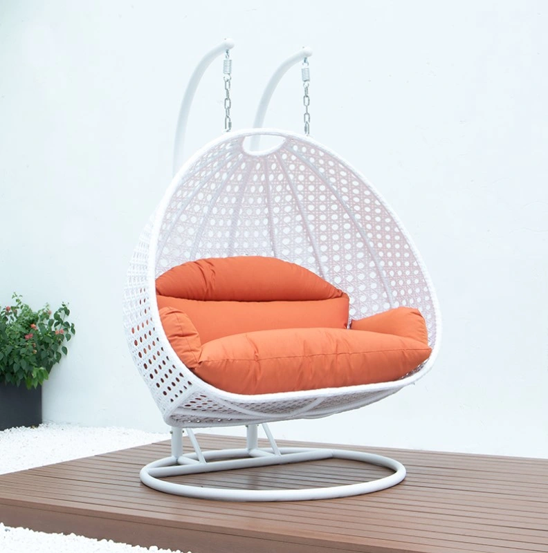 Hot Selling Outdoor Hanging Egg Chair 2 Seater Rattan Garden Furniture Patio Swing