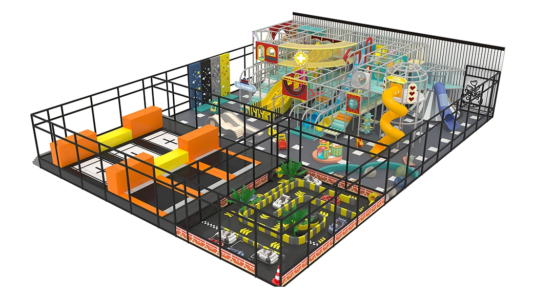 Commercial Kids Long Tube Slides Trampoline Park