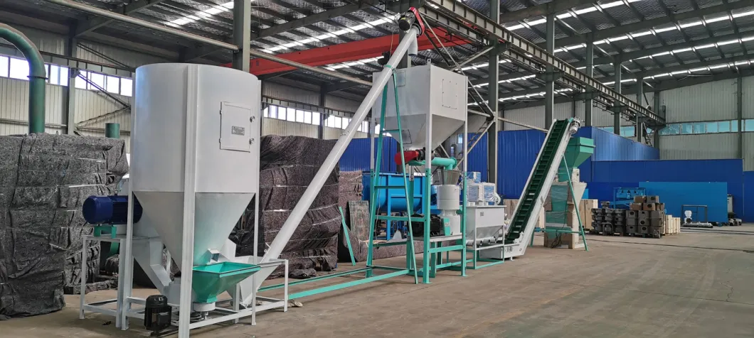 Factory Use Animal Feed Pellet Production Line / Poultry Feeding Line Farming Equipment / Fish Feed Machine Feed Production Line