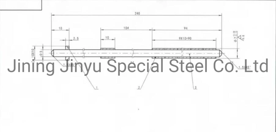 No. 1 Quality Bending Rods for Roller Rods with 19 Brass Bushings for Refiner