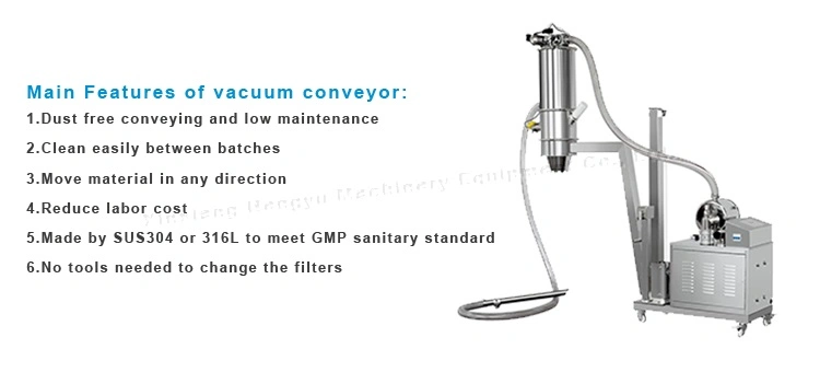 Plastic Granule Pharmaceutical Powder Pneumatic Vacuum Conveyor