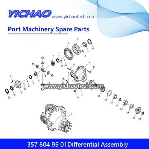 Linde Transmission Gear 3578049501 Differential Assembly