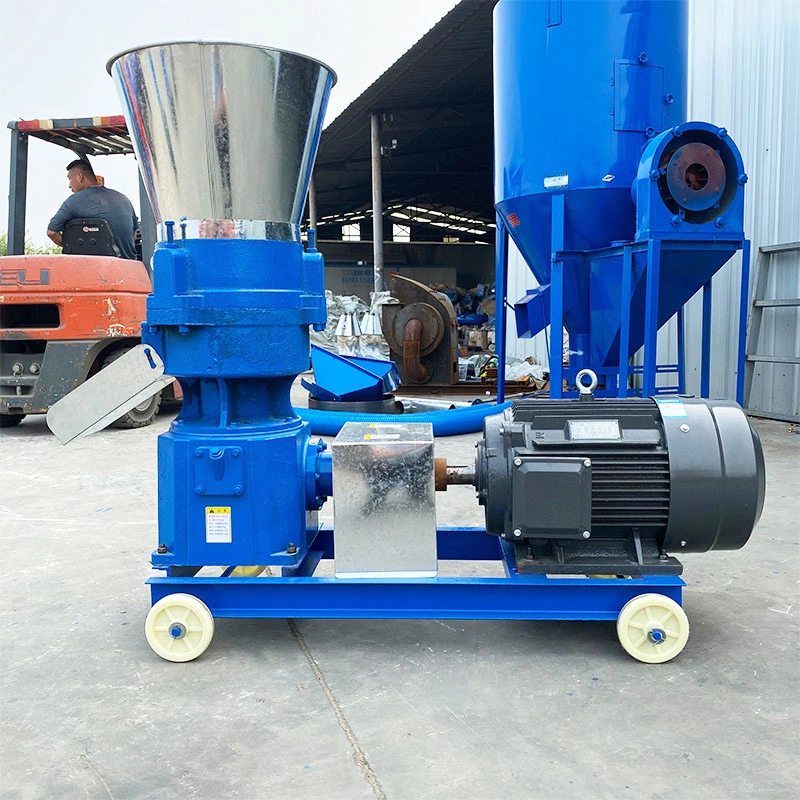 Plastic Wood Pellet Mill Granulator Animal Four Rollers