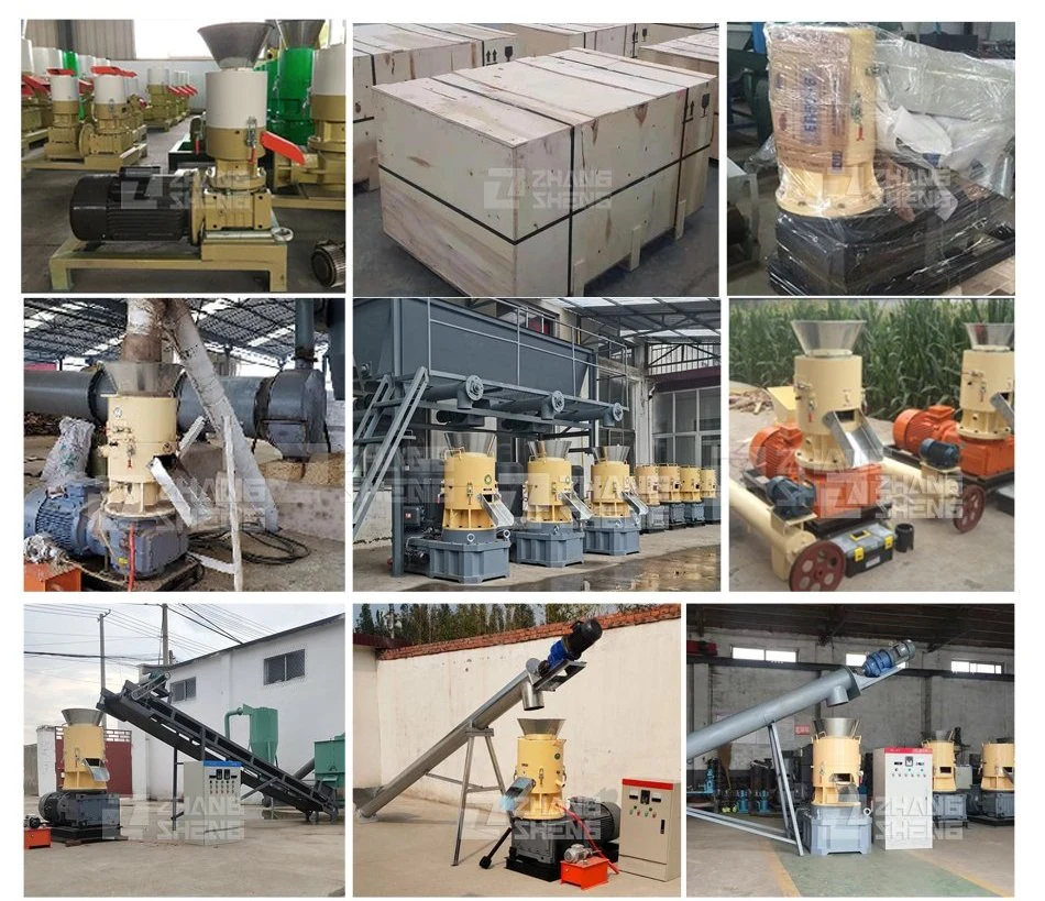 High Efficiency High Output Electric Biomass Wood Flat Die Feed Pellet Mill