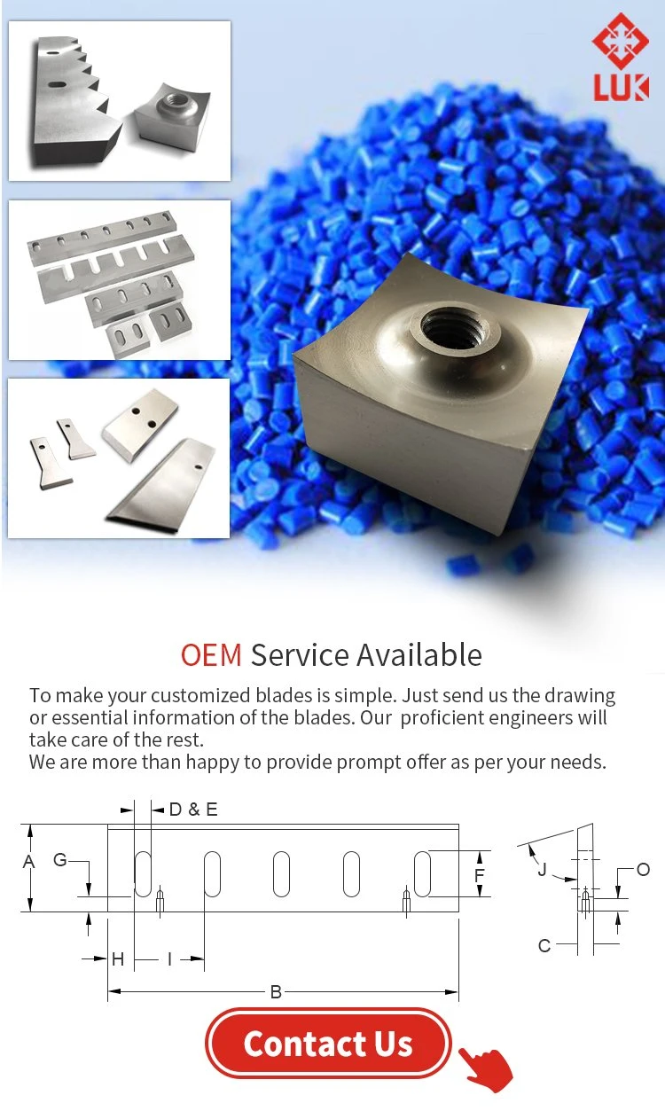 34X34mm M12 Gala Knife Gala Knife Granulator Parts