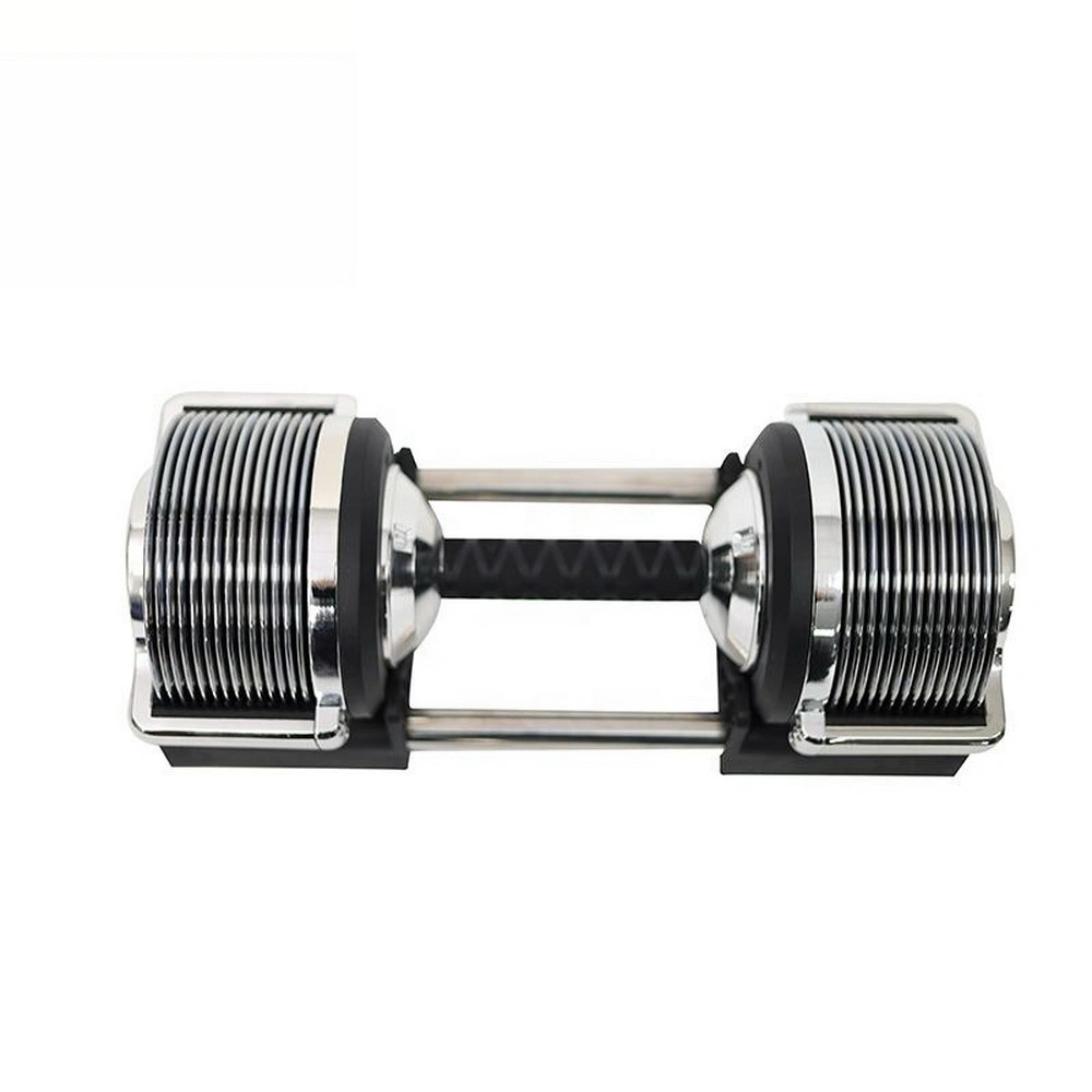 Wholesale 32kg Adjustable Dumbbell 1kg Increment Free Weights Chrome Coated Dumbbells