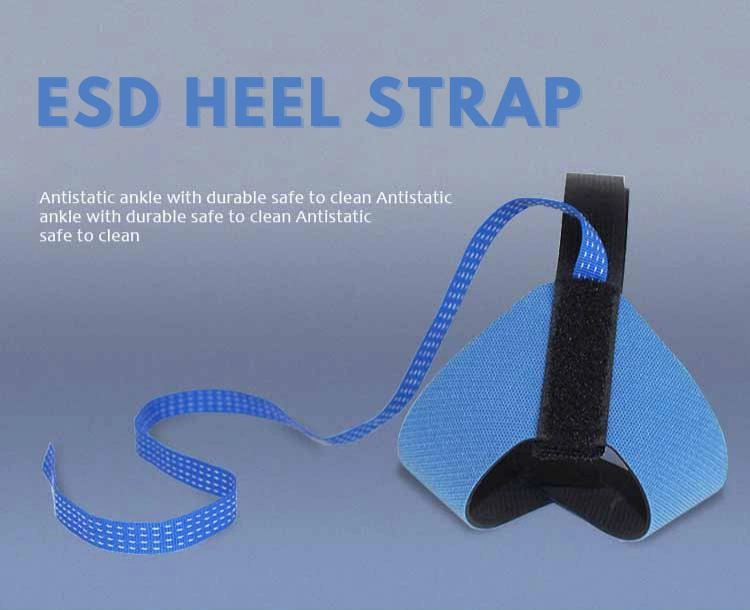 Cleanroom Blue Adjustable ESD Anti-Static Ankle Grounding Heel Straps Ankle Ground Strap