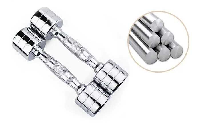 China Professional Gym Equipment Free Weight Fixed Electroplating Hard Chrome Dumbbell