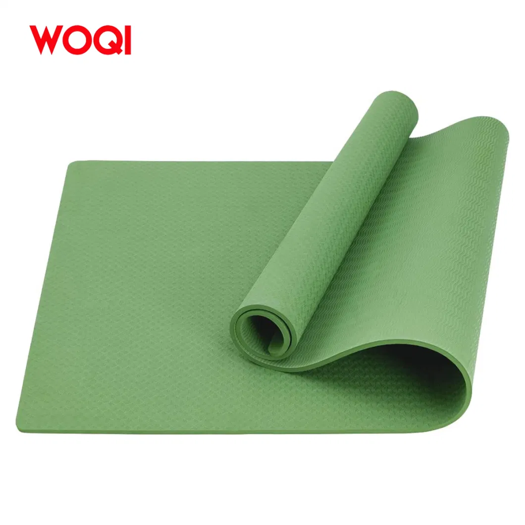 Woqi Environmentally Friendly Biodegradable High-Performance Grip PU Corrugated Surface Yoga Pilates Mat Fitness Mat