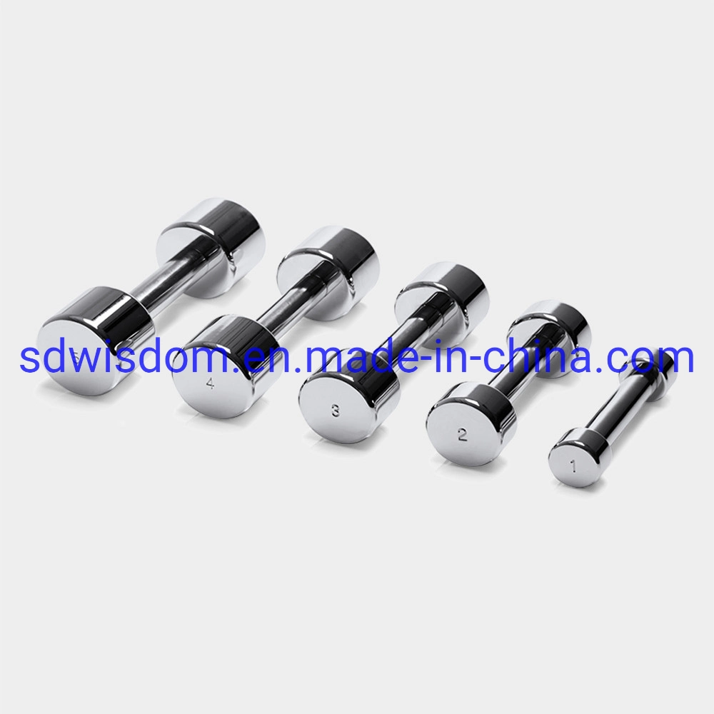 Gym Equipment Free Weight Fixed Electroplating Hard Chrome Dumbbell for Home