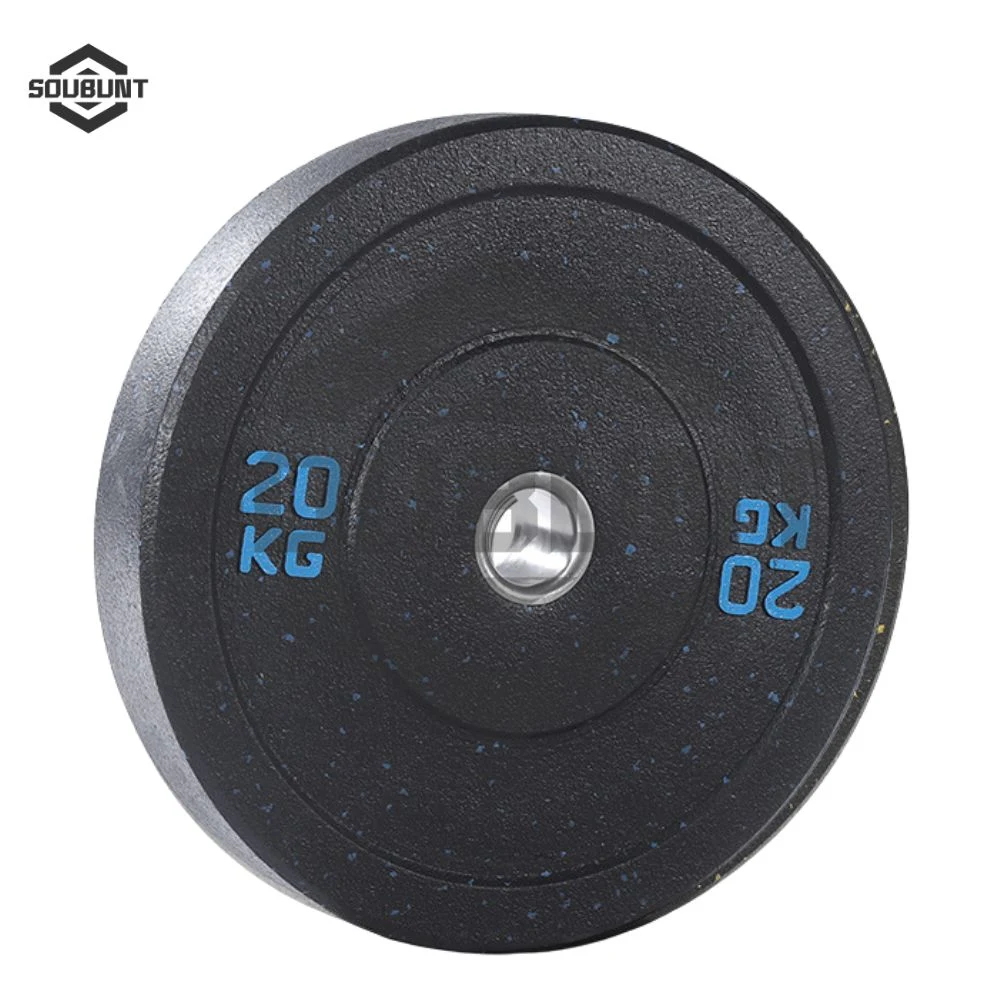 Colorful DOT Granule Rubber Plates Fine or Coarse Granules High Temp Rubber Crumb Barbell Bumper Plate