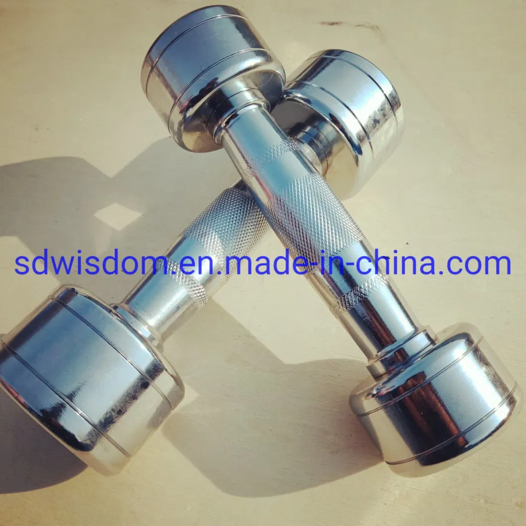 Gym Equipment Free Weight Fixed Electroplating Hard Chrome Dumbbell for Home