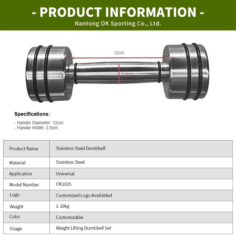 High Quality Free Weights Steel Dumbbell Set Chrome Dumbbells for Sale