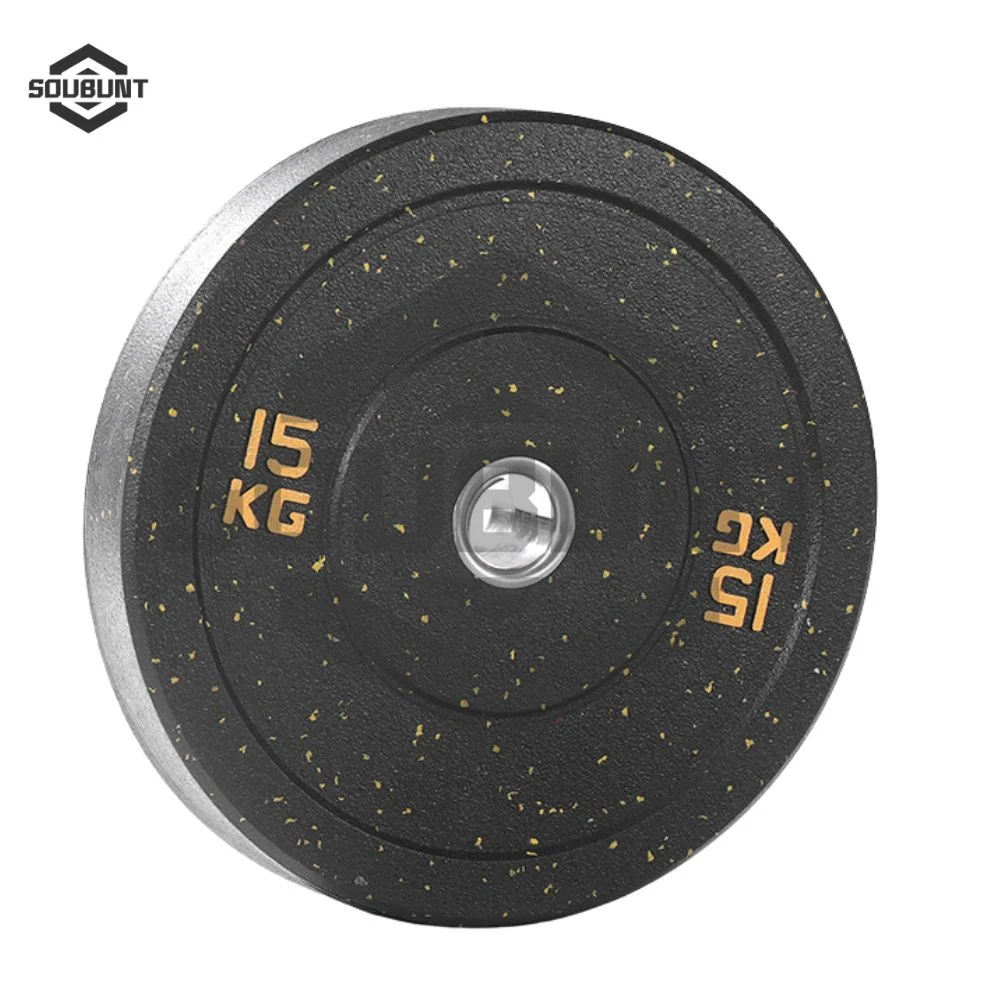 Colorful DOT Granule Rubber Plates Fine or Coarse Granules High Temp Rubber Crumb Barbell Bumper Plate