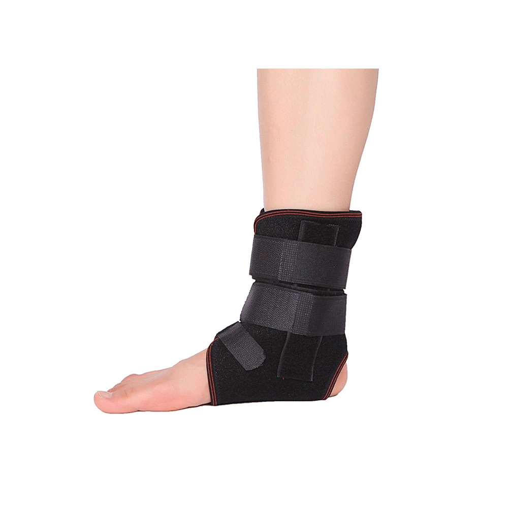 Adjustable Ankle Support Brace with Compression Strap and Aluminum Stays