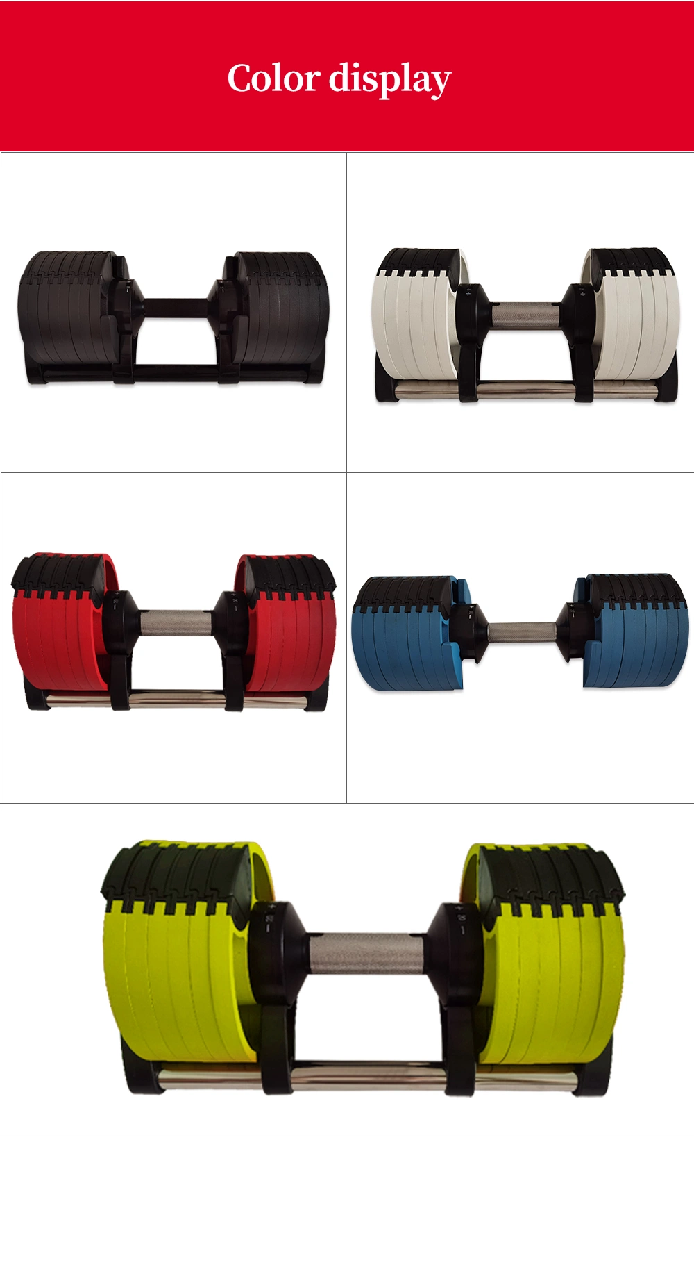 View Larger Imageadd to Comparesharedropshipping Cast Iron Steel Flex Bell Red Blue Black 24kg 28kg 32kg 36kg 40kg Adjustable Dumbbell Set Colo