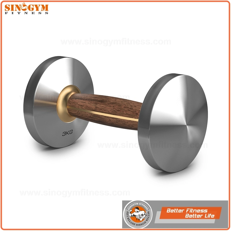 Luxury Walnut Stainless Steel Dumbbell with Copper for Home Workout