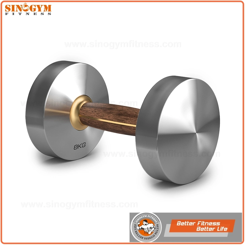 Luxury Walnut Stainless Steel Dumbbell with Copper for Home Workout