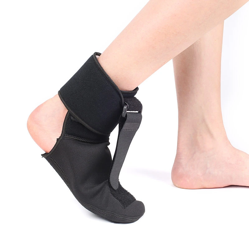 2021 New Upgraded Adjustable Ankle Foot Black Night Splint for Plantar Fascitis